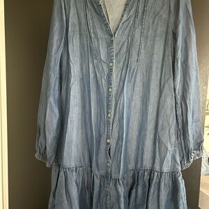 Beach lunch lounge light weight denim dress